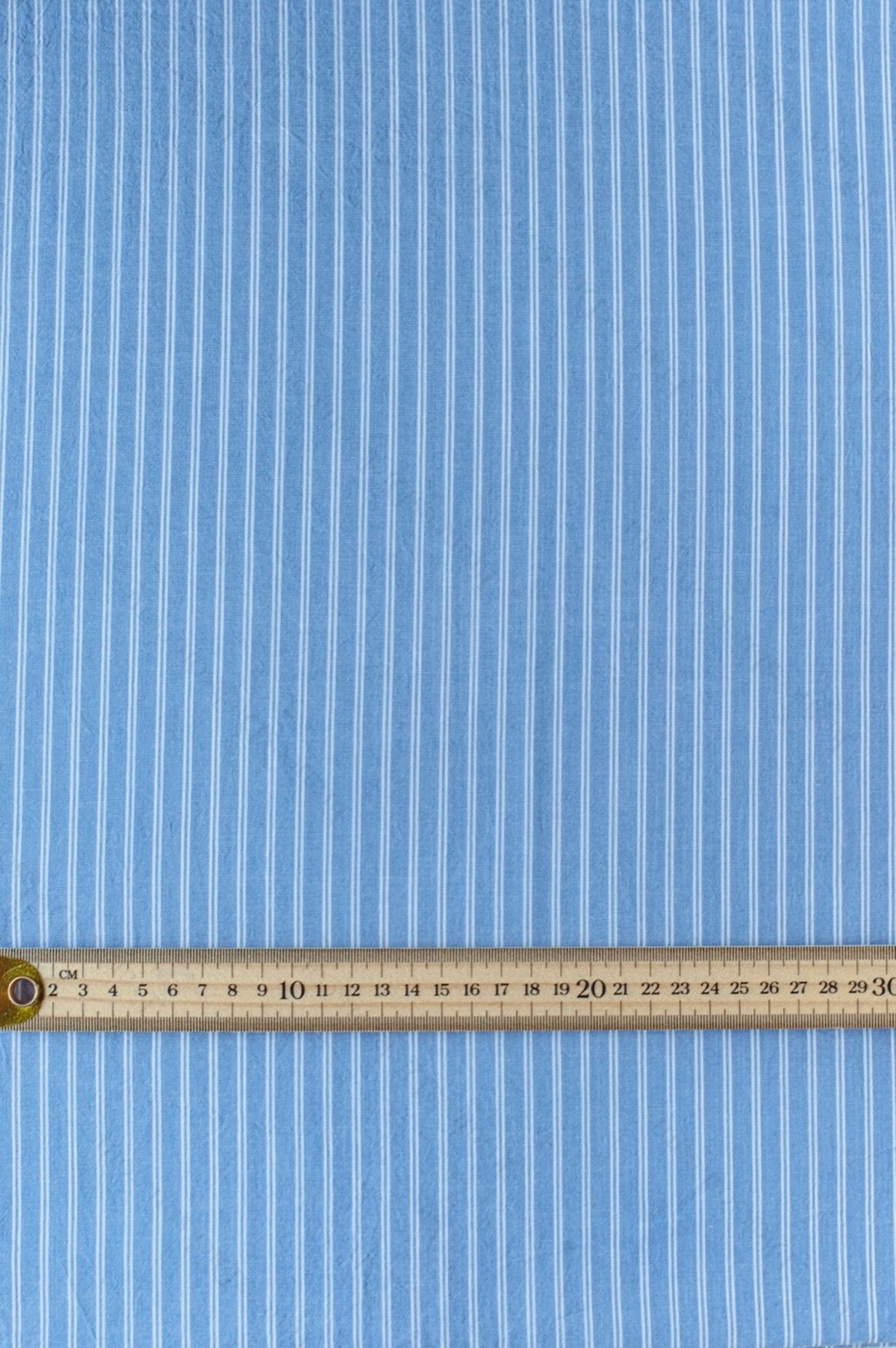 Organic Yarn-Dyed 100% Cotton Shirting Fabric – Dark Blue Stripe - 01