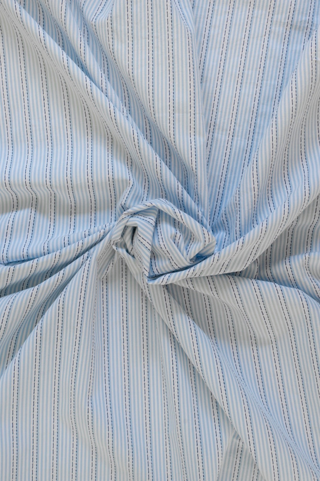 Organic Yarn-Dyed 100% Cotton Fabric – Nautical Stripe - 01