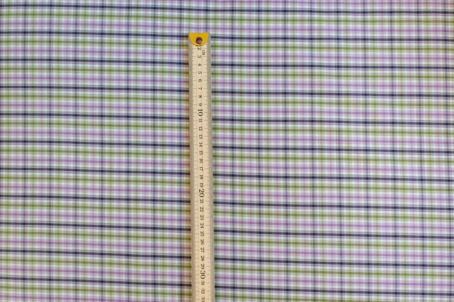 Organic Yarn-Dyed 100% Cotton Fabric – Purple Plaid - 01