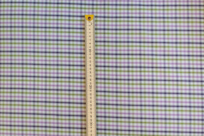 Organic Yarn-Dyed 100% Cotton Fabric – Purple Plaid - 01