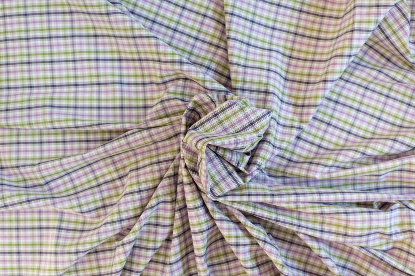Organic Yarn-Dyed 100% Cotton Fabric – Purple Plaid - 01