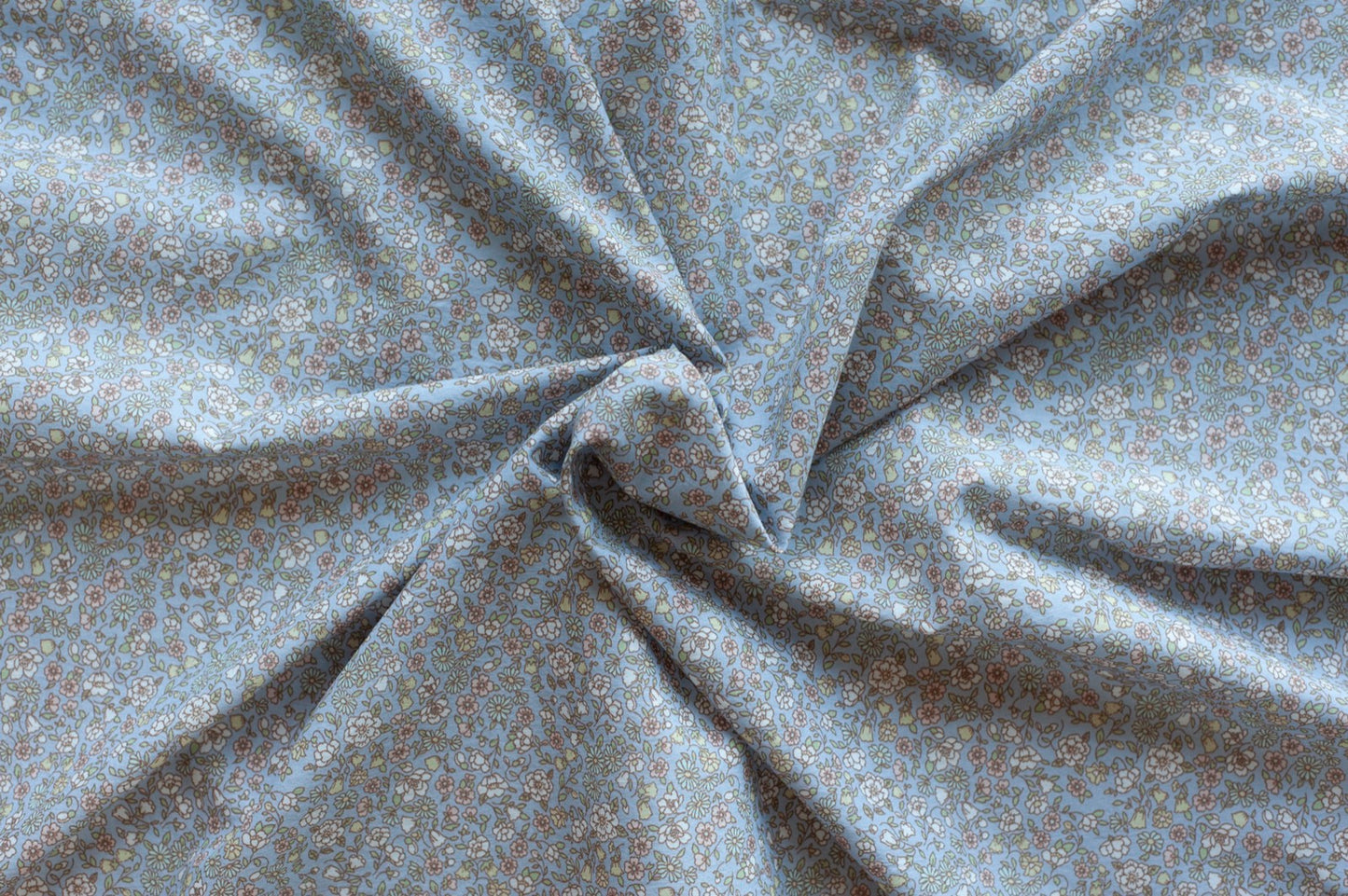Organic 100% Cotton Cambric Fabric – Eggshell Blue - 01
