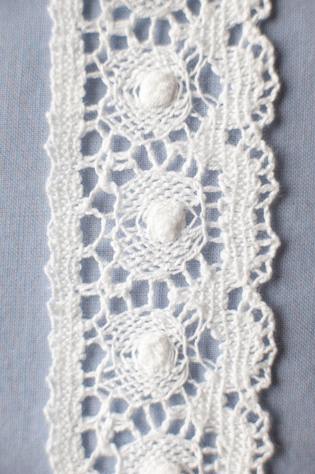 Nottingham Lace - Off White - Circular Medallion Design