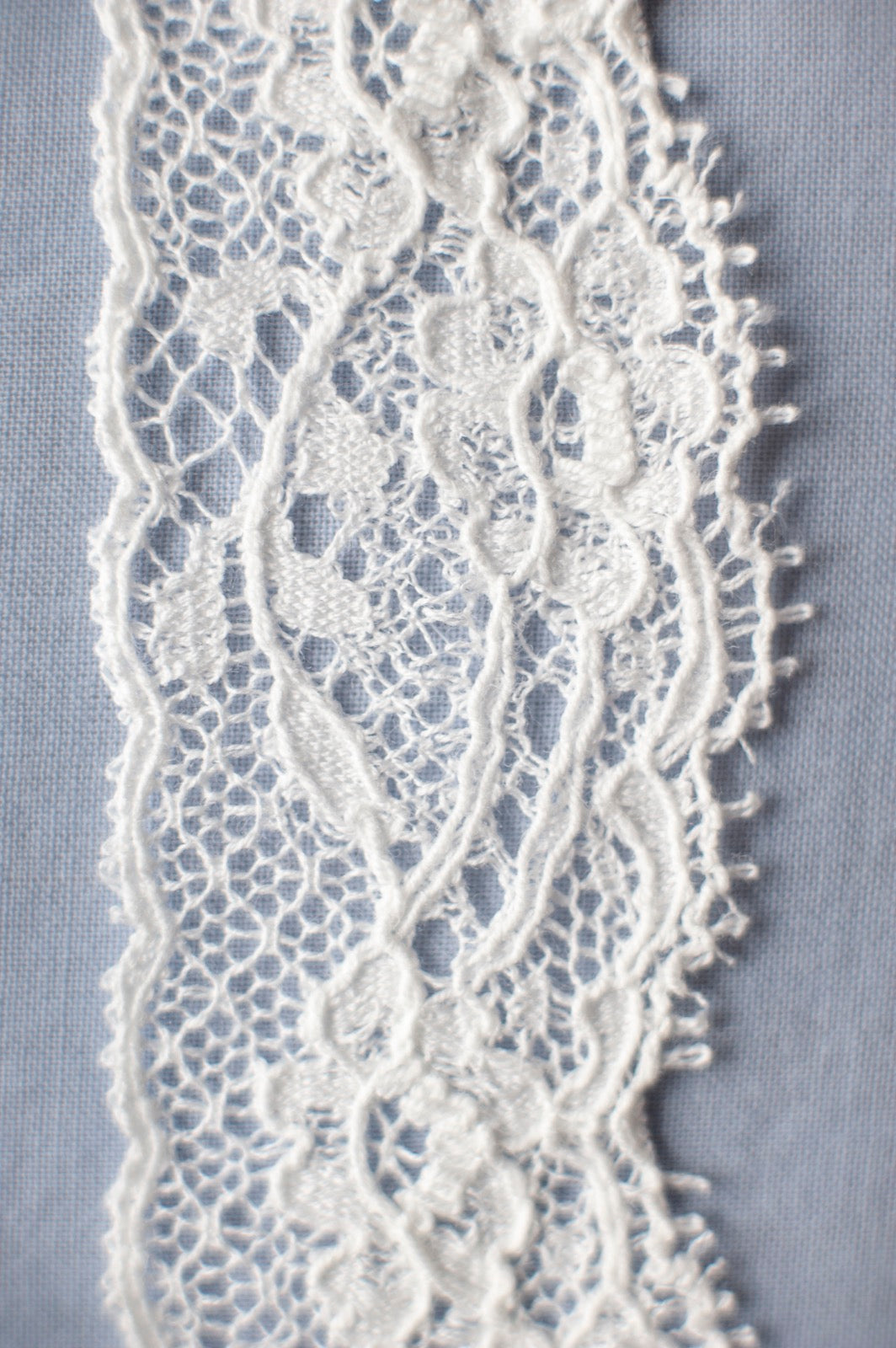 Valenciennes Edging Lace - Off White - Floral Scroll