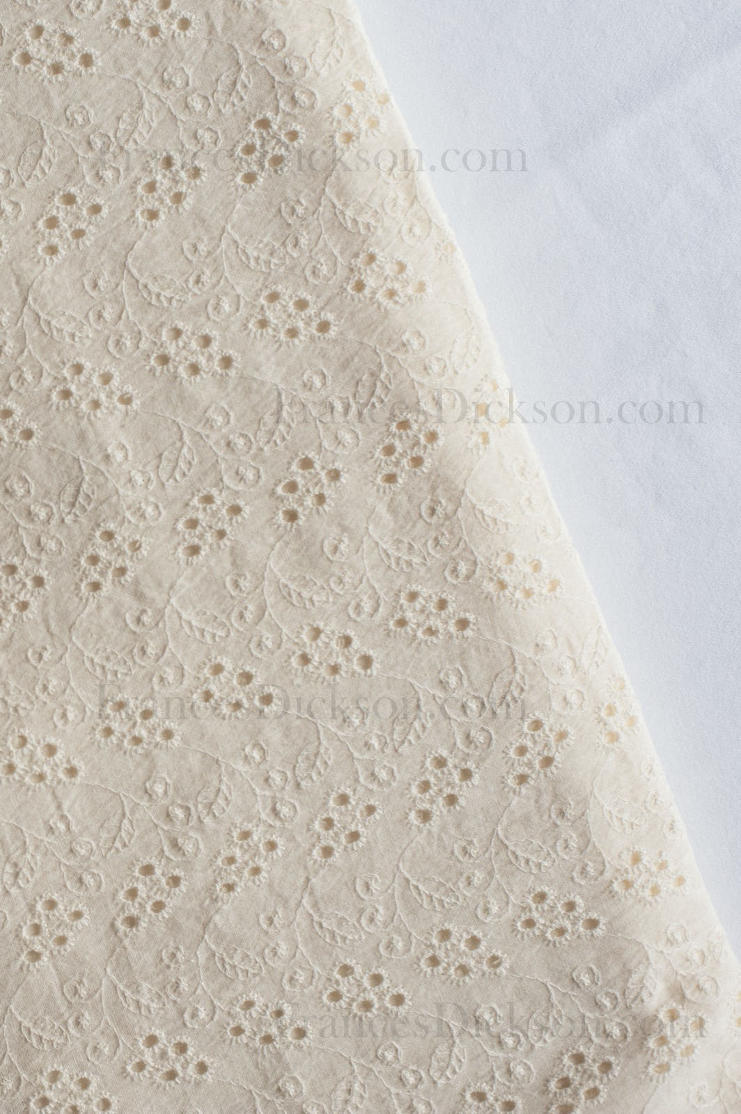 100% Cotton Schiffli / Shifley Fabric – Ivory - 01