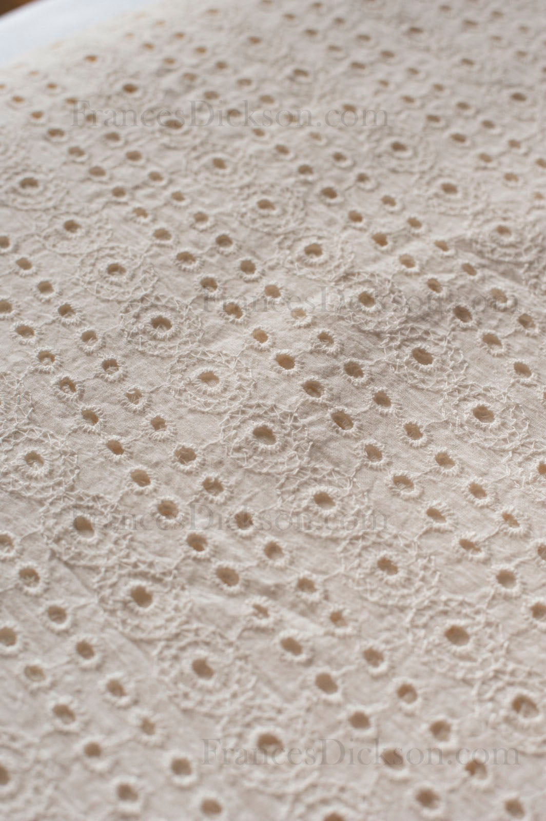 100% Cotton Schiffli / Shifley Fabric – Ivory - 02